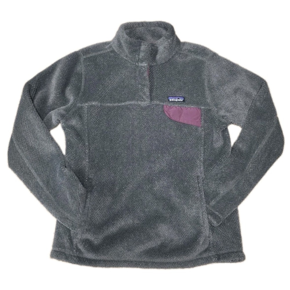 Patagonia Re-Tool Snap-T Pullover Women's M Gray Polartec Fleece